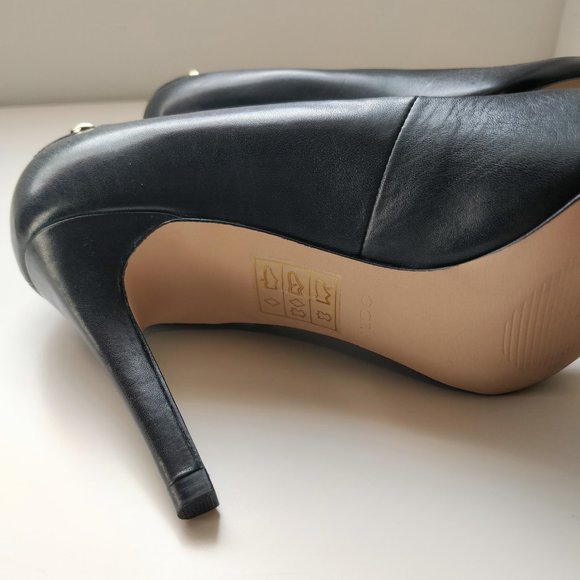 NWT Aldo Lahren Black Leather Heels - Picture 6 of 9